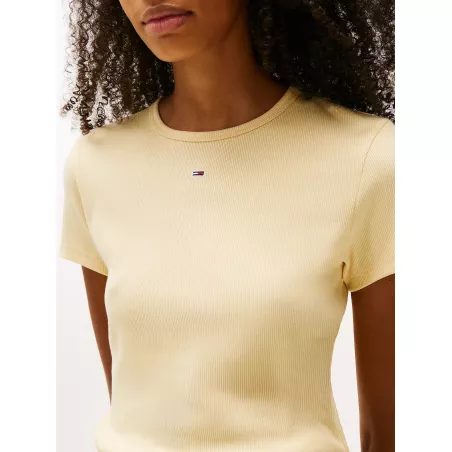 T-shirt ajusté côtelé