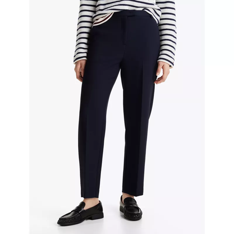 Pantalon slim droit coupe courte
