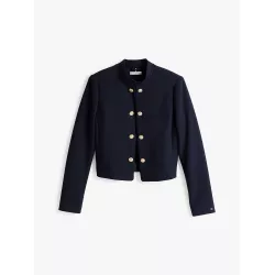 Blazer ajusté à col officier