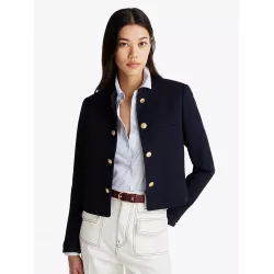 Blazer ajusté à col officier