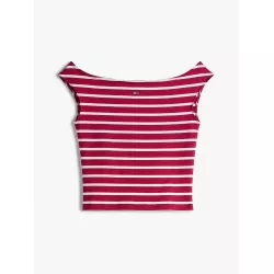 T-shirt ajusté à encolure bateau