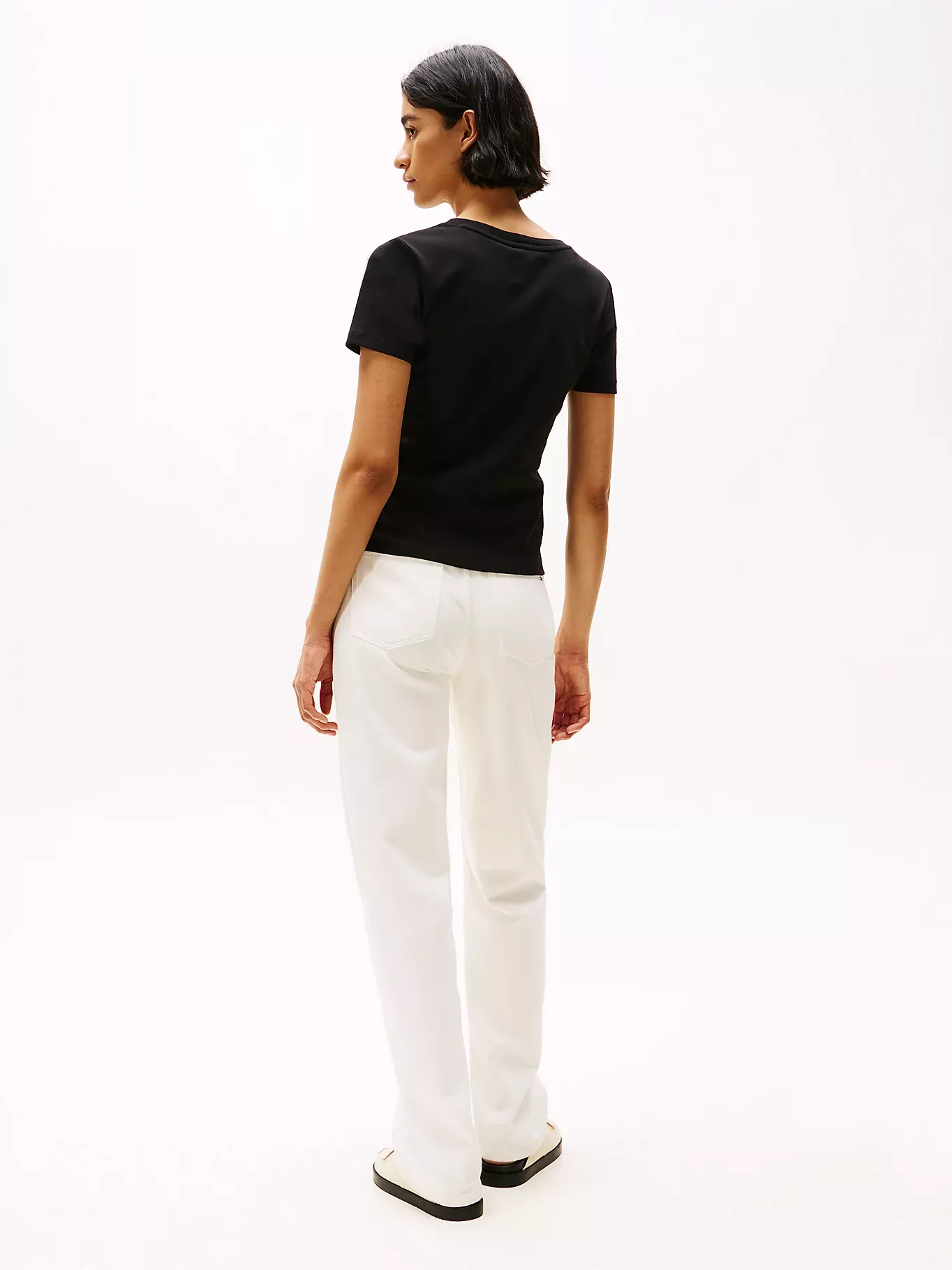 T-shirt ajusté à col en V