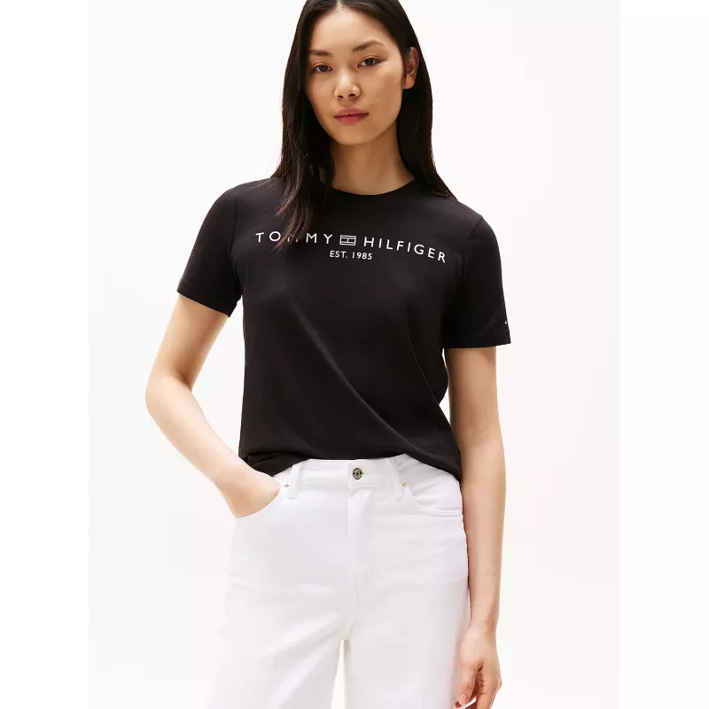 T-shirt à col ras-du-cou et logo