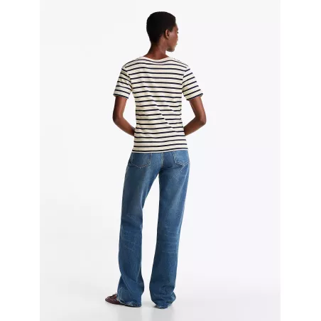 T-shirt ajusté à col en V