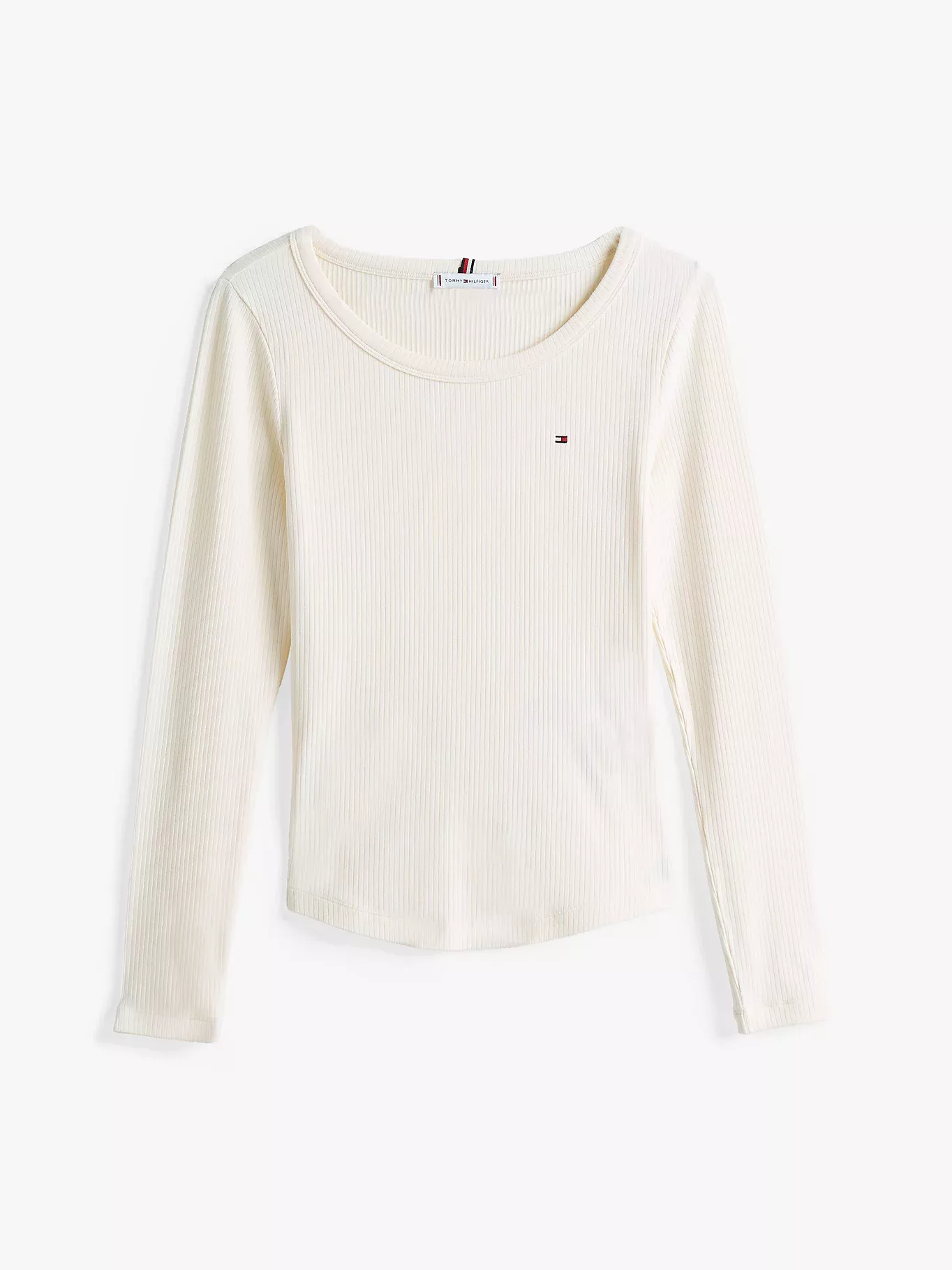 T-shirt ajusté et côtelé à manches longues
