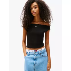 T-shirt ajusté à encolure bateau