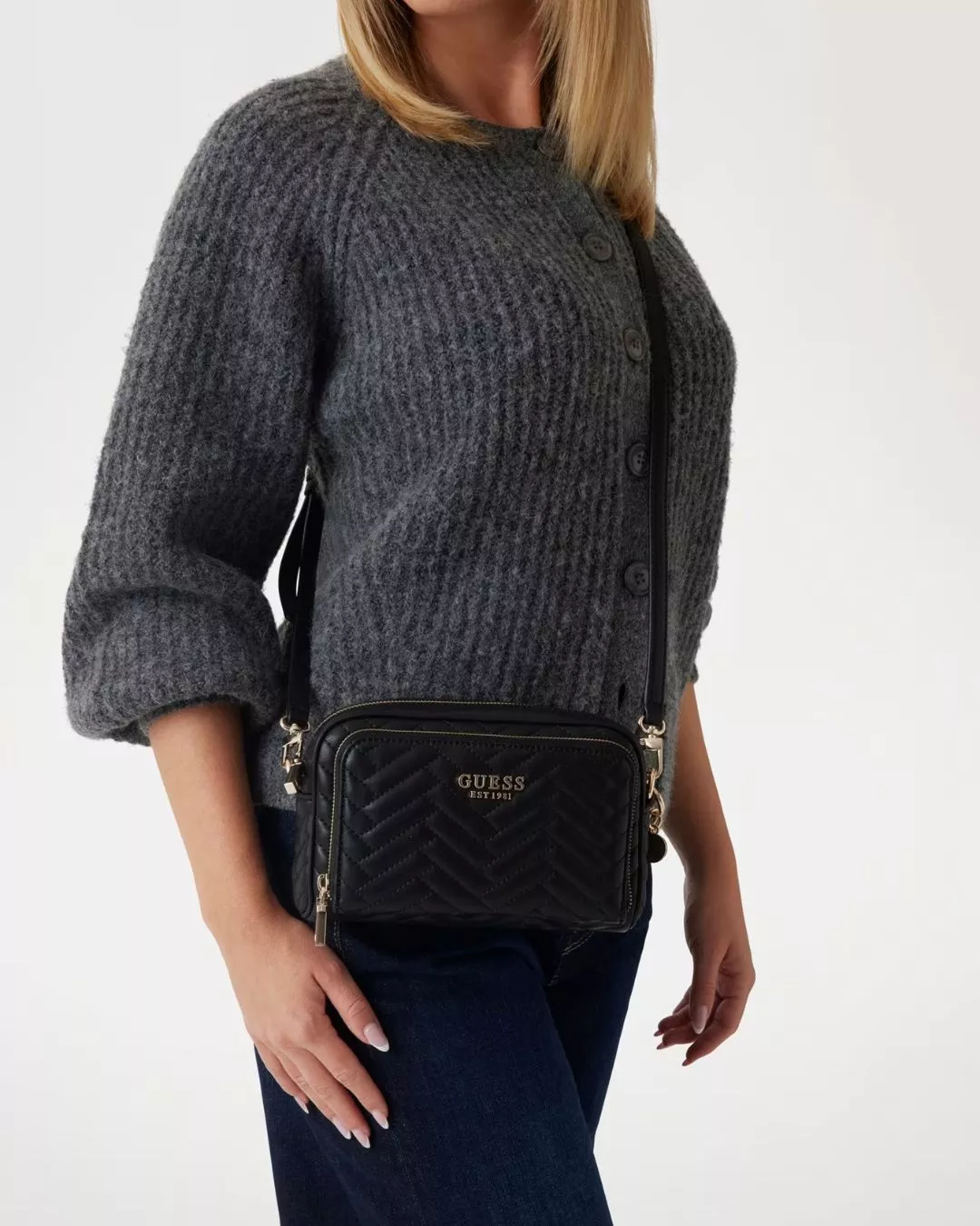 Mini sac à bandoulière Anning surpiqué