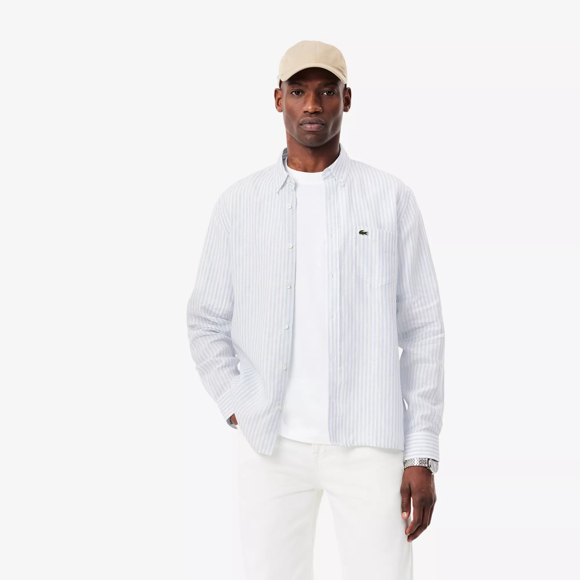 CHEMISE RAYÉE REGULAR FIT EN LIN