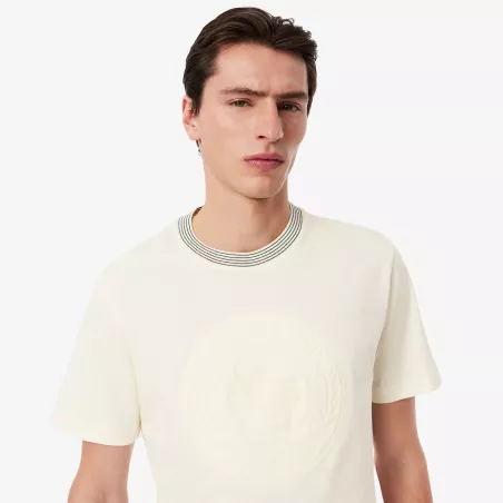 T-shirt jersey de coton brodé