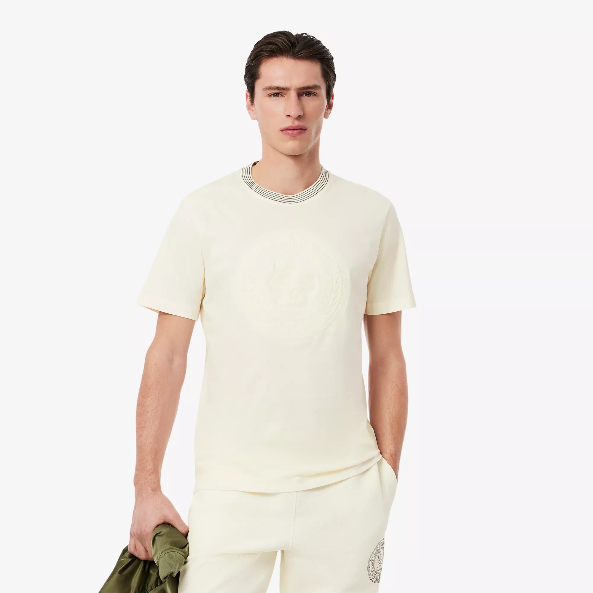 T-shirt jersey de coton brodé