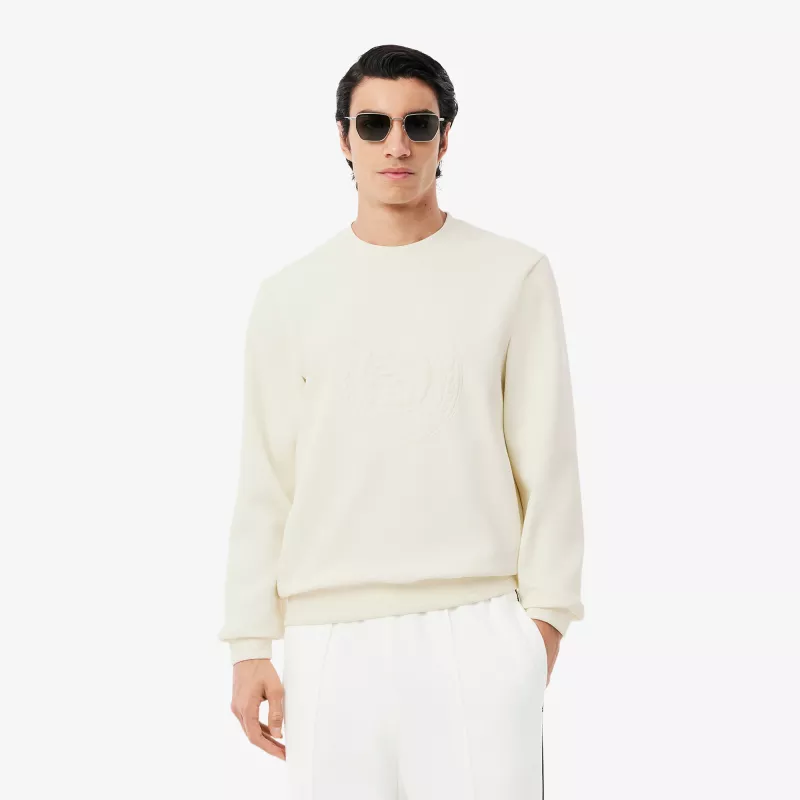Sweatshirt en Piqué logo embossé