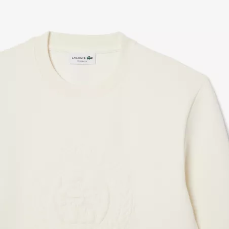 Sweatshirt en Piqué logo embossé