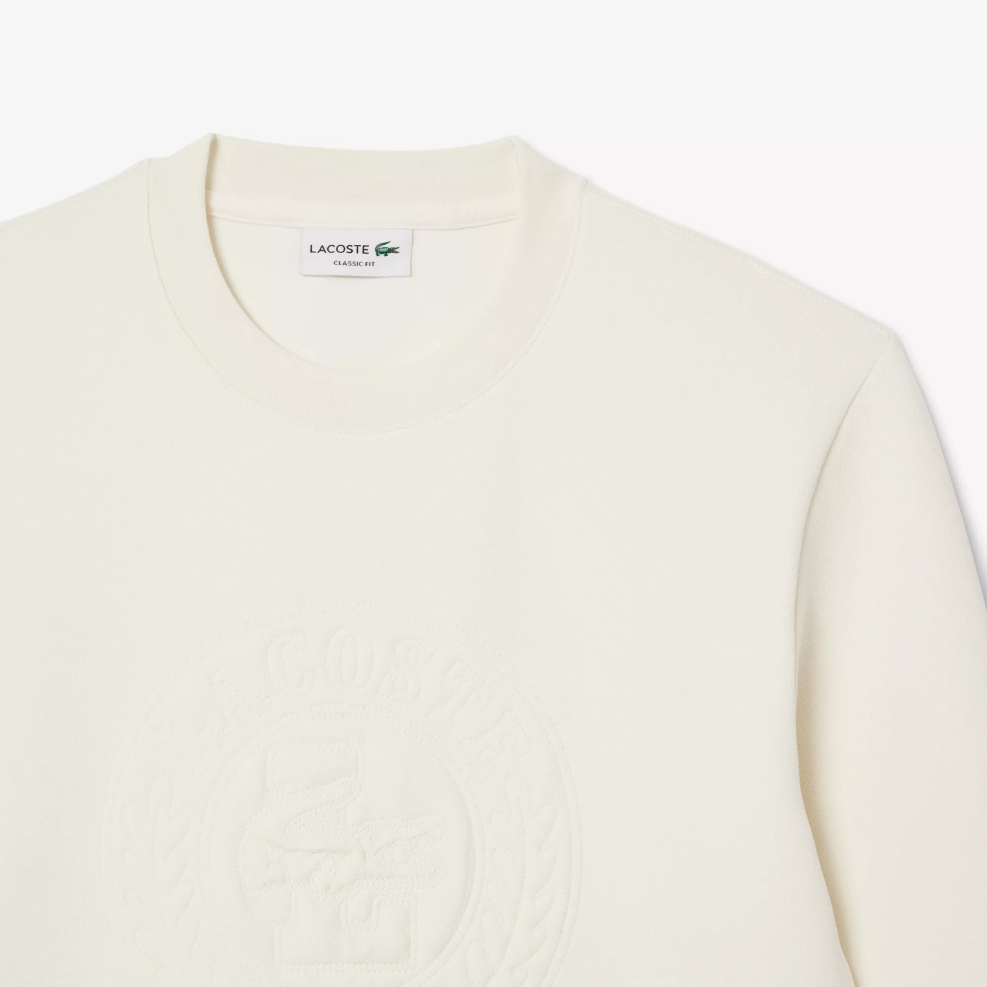 Sweatshirt en Piqué logo embossé