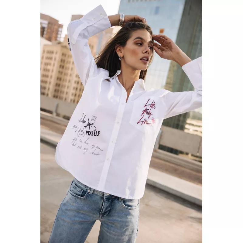 Chemise brodée Chestine Boyfriend Graf