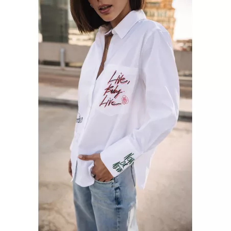 Chemise brodée Chestine Boyfriend Graf