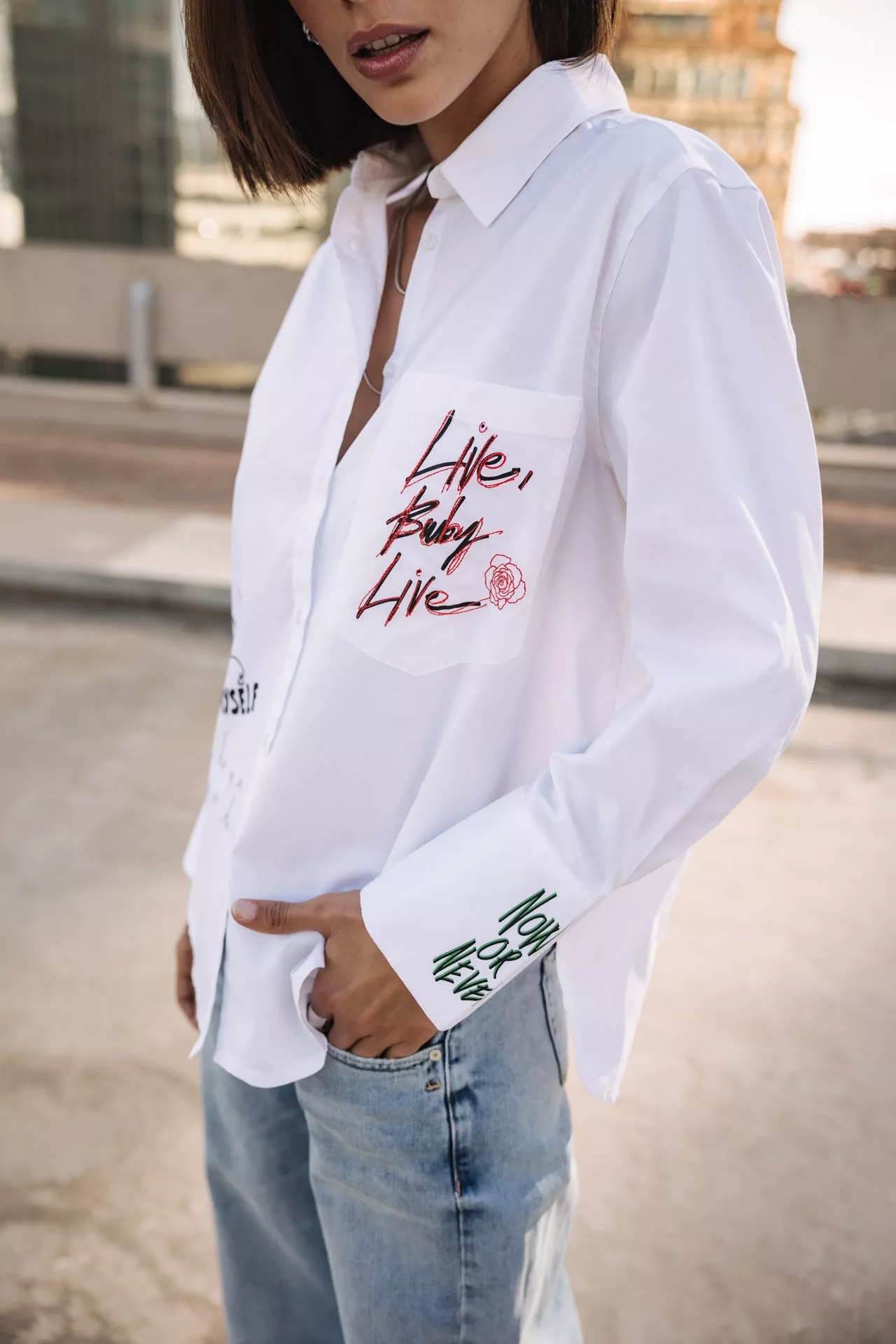 Chemise brodée Chestine Boyfriend Graf