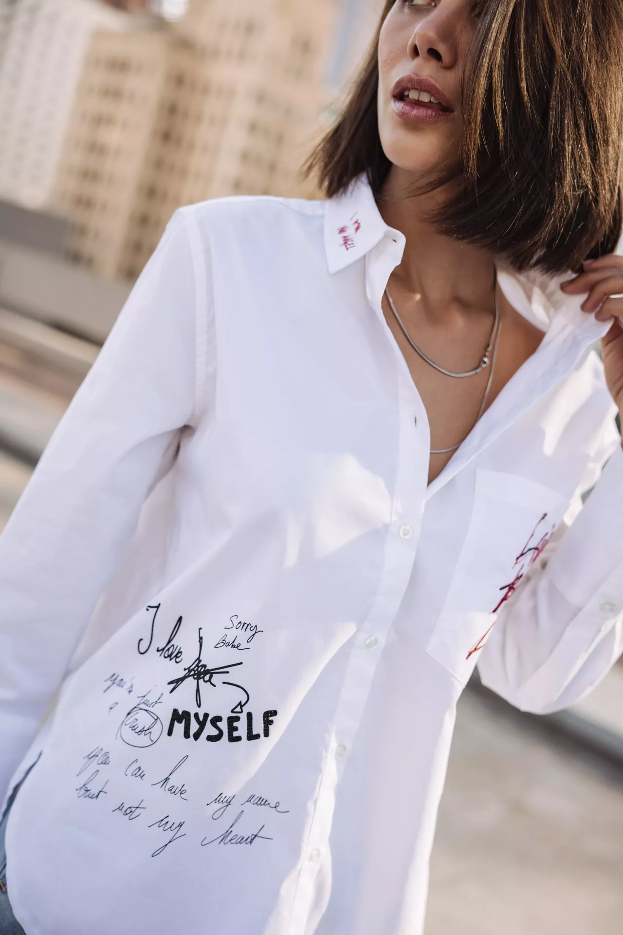 Chemise brodée Chestine Boyfriend Graf