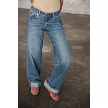 Agatha Jeans large à revers