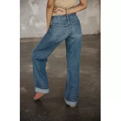 Agatha Jeans large à revers