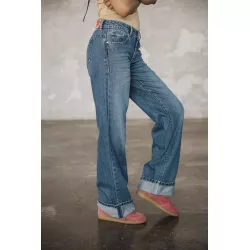 Agatha Jeans large à revers