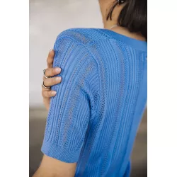 T-shirt en maille ajourée Polane Rib