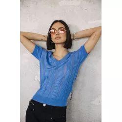 T-shirt en maille ajourée Polane Rib