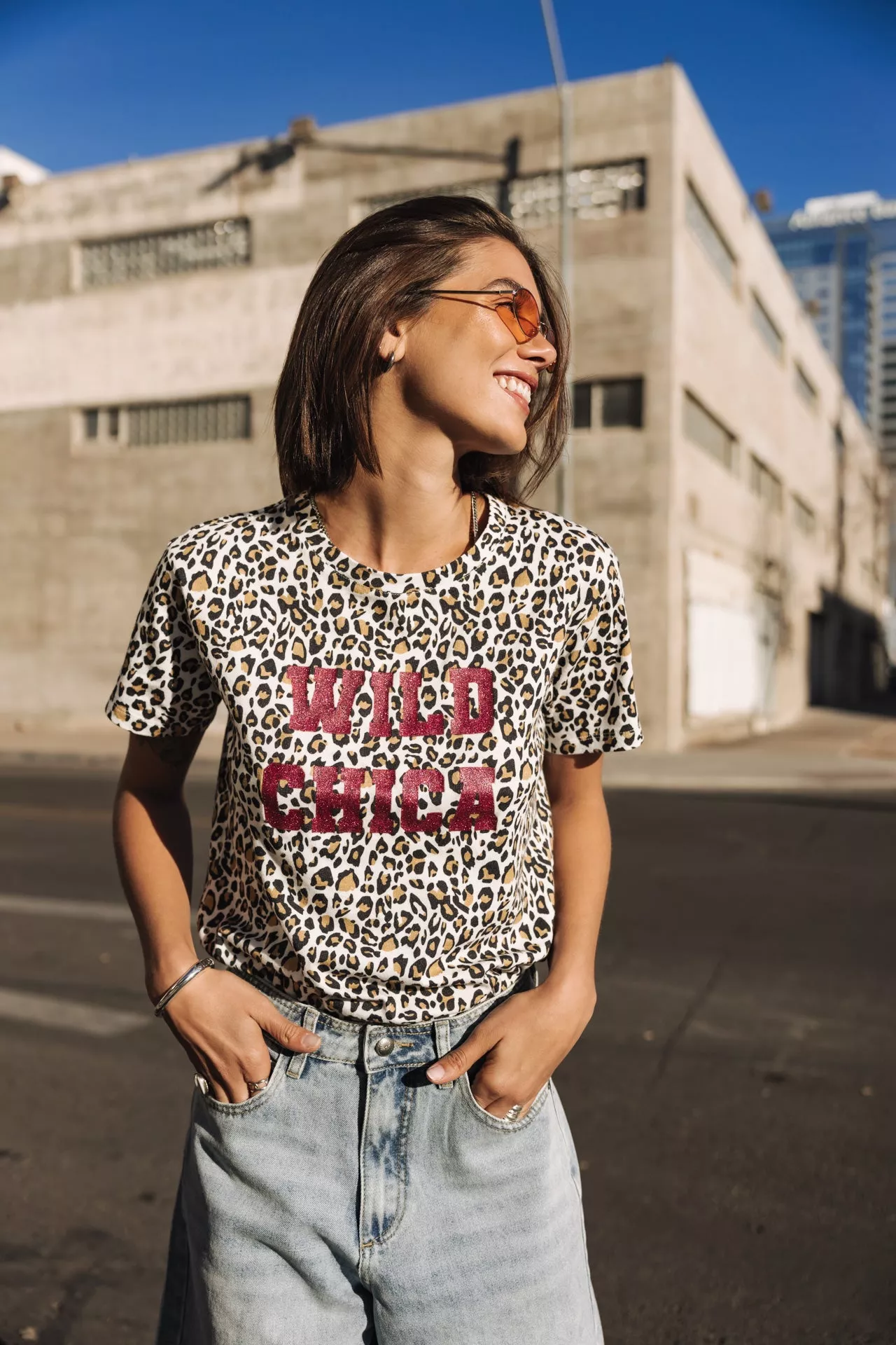 T-shirt imprimé Suria Leo Glitter