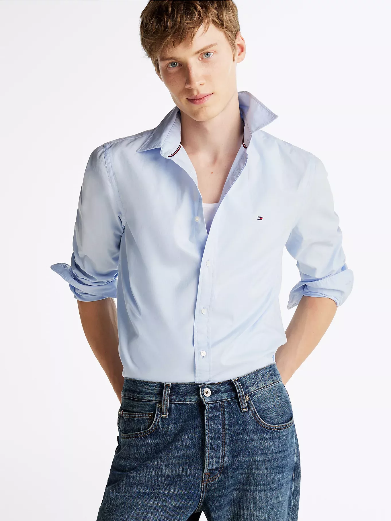 Chemise ajustée en popeline TH Flex