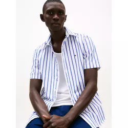 Chemise en popeline à manches courtes