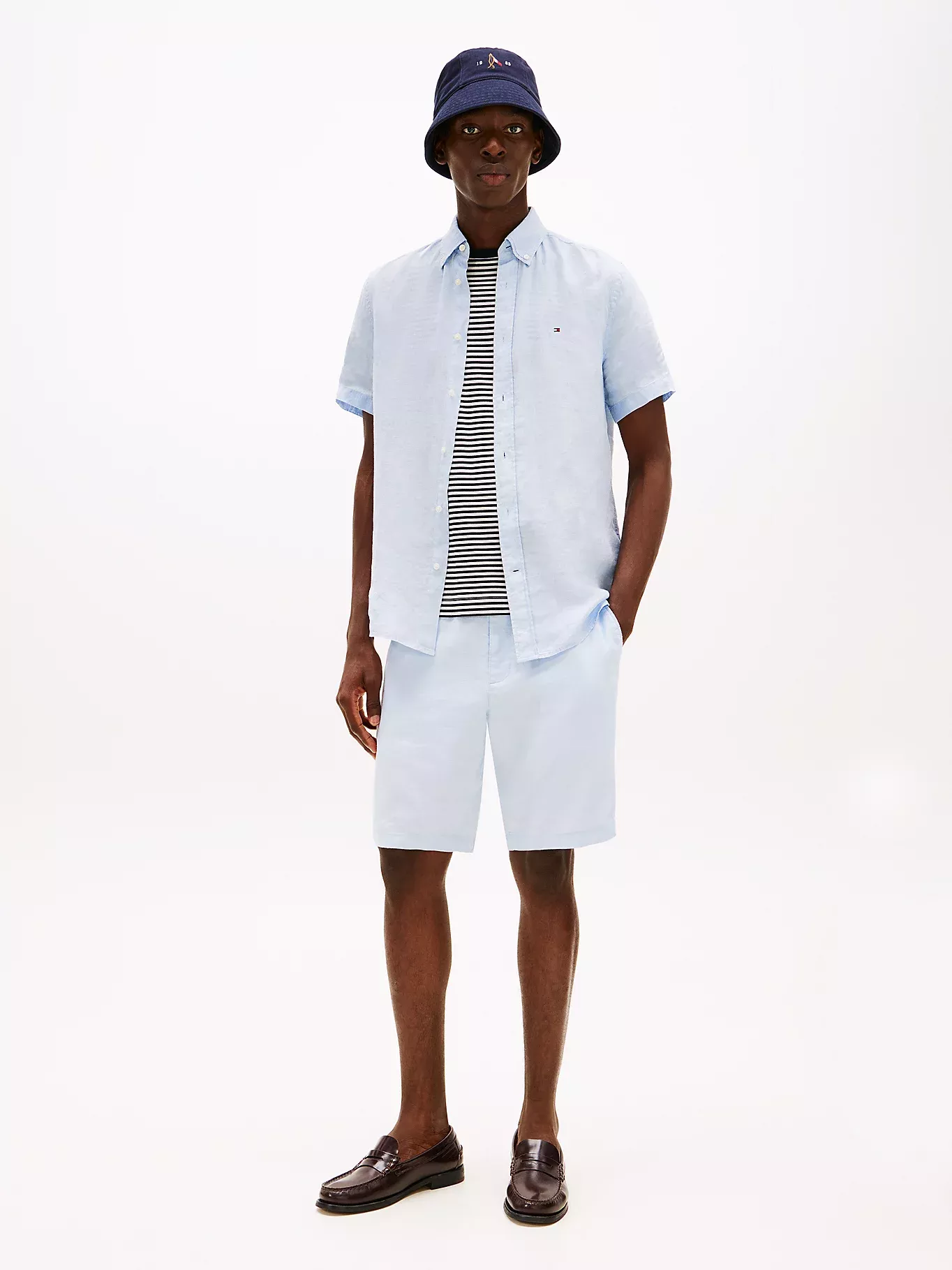 Short Harlem décontracté en lin mélangé