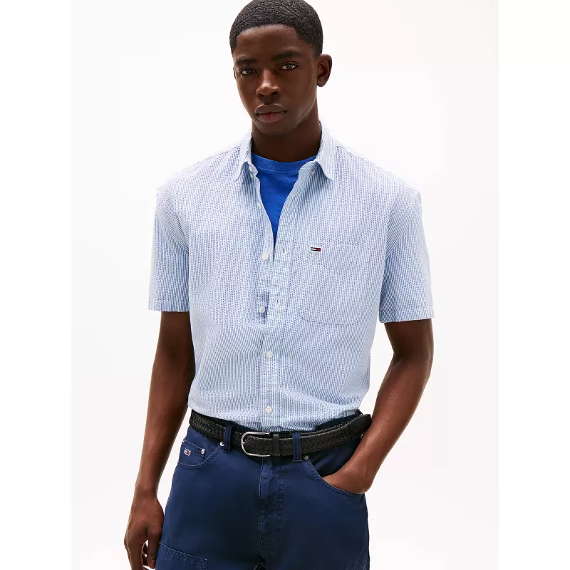 Chemise standard à rayures et manches