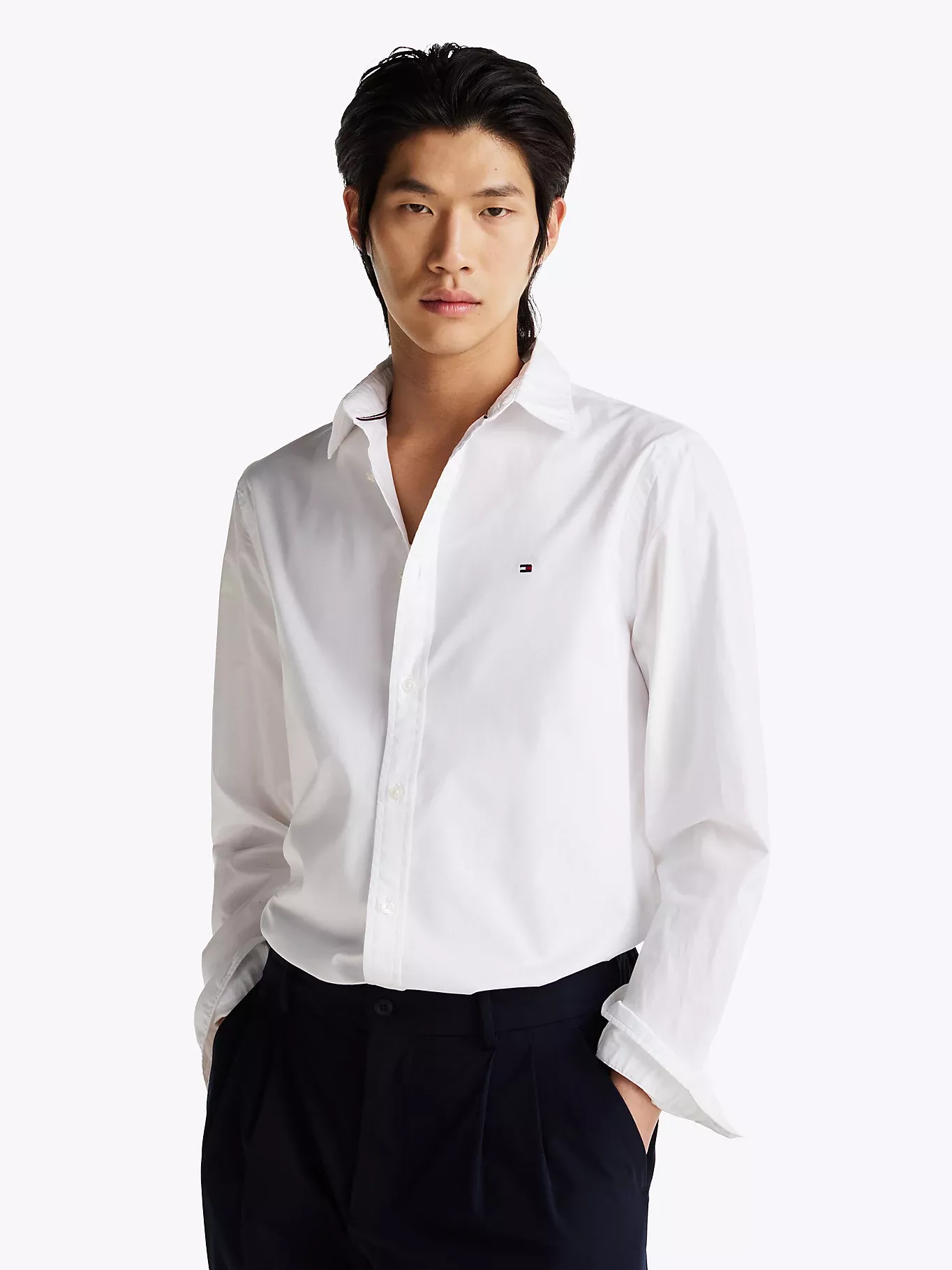 Chemise ajustée en popeline TH Flex