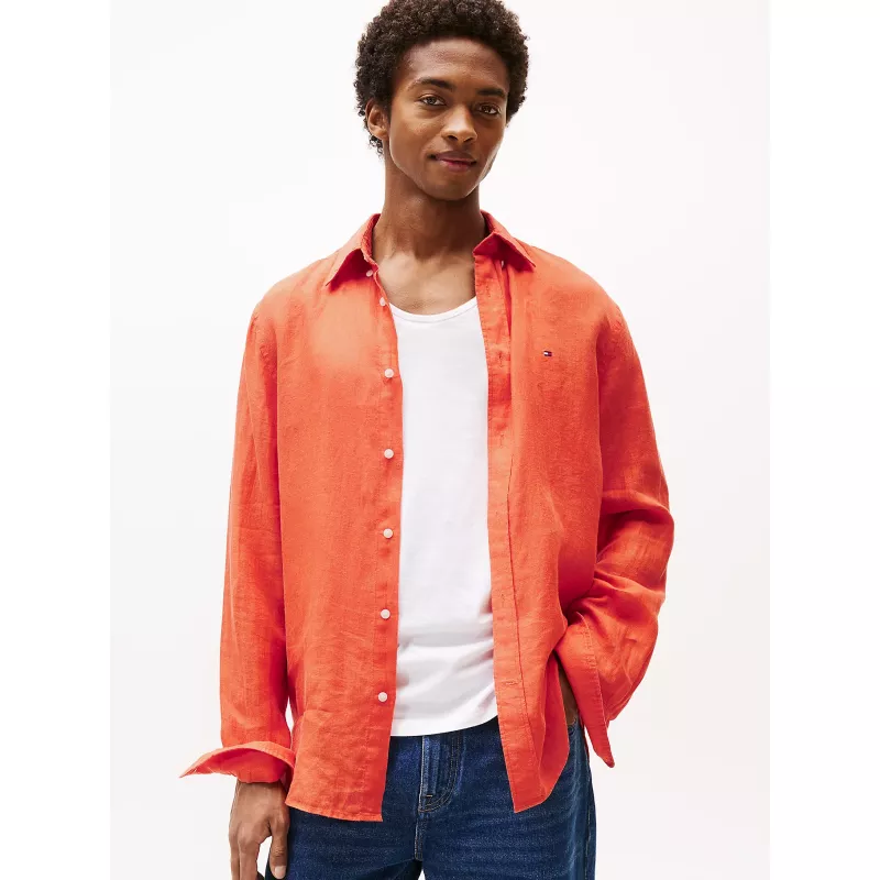 Chemise coupe standard en pur lin