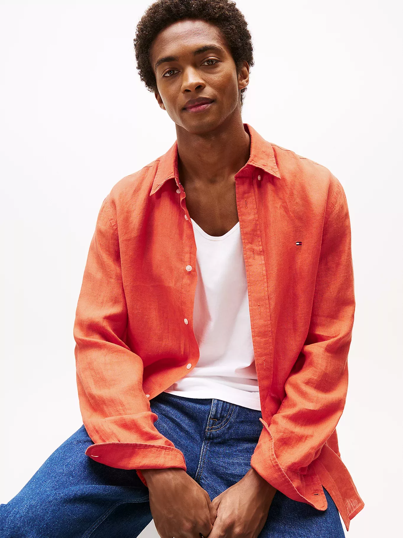 Chemise coupe standard en pur lin