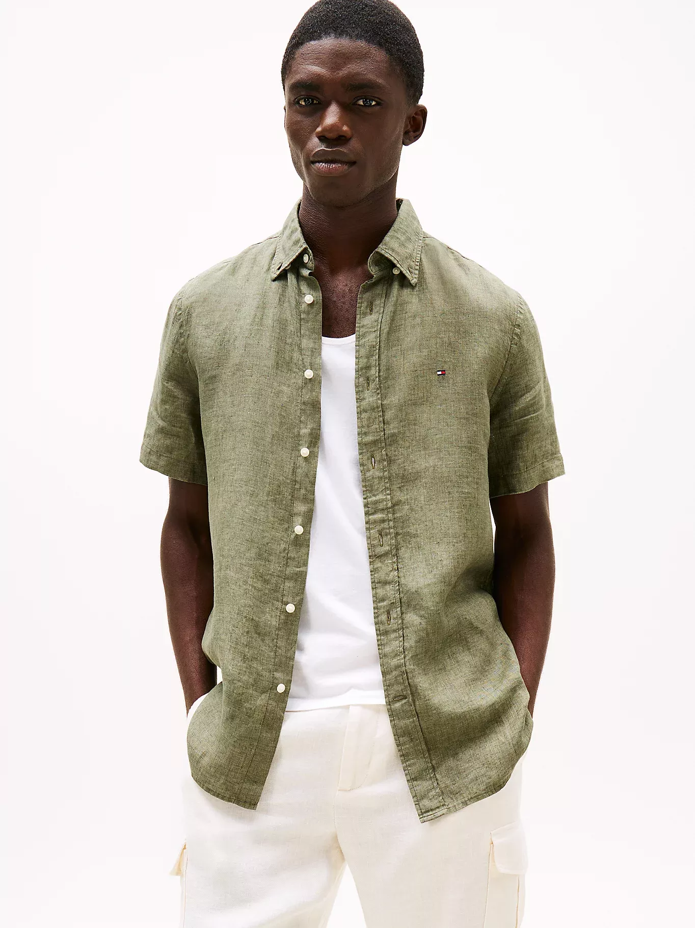 Chemise en pur lin lavé