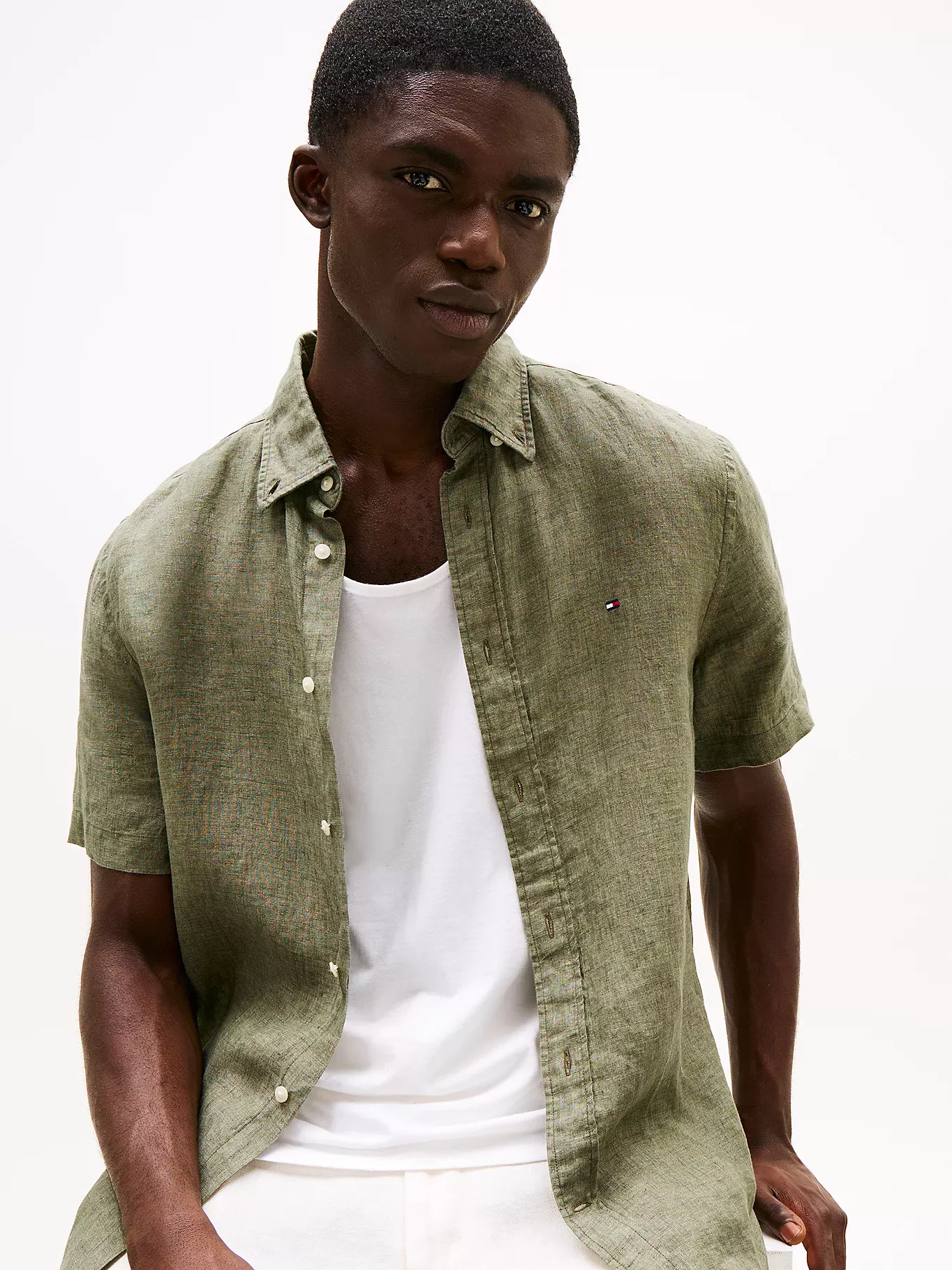 Chemise en pur lin lavé