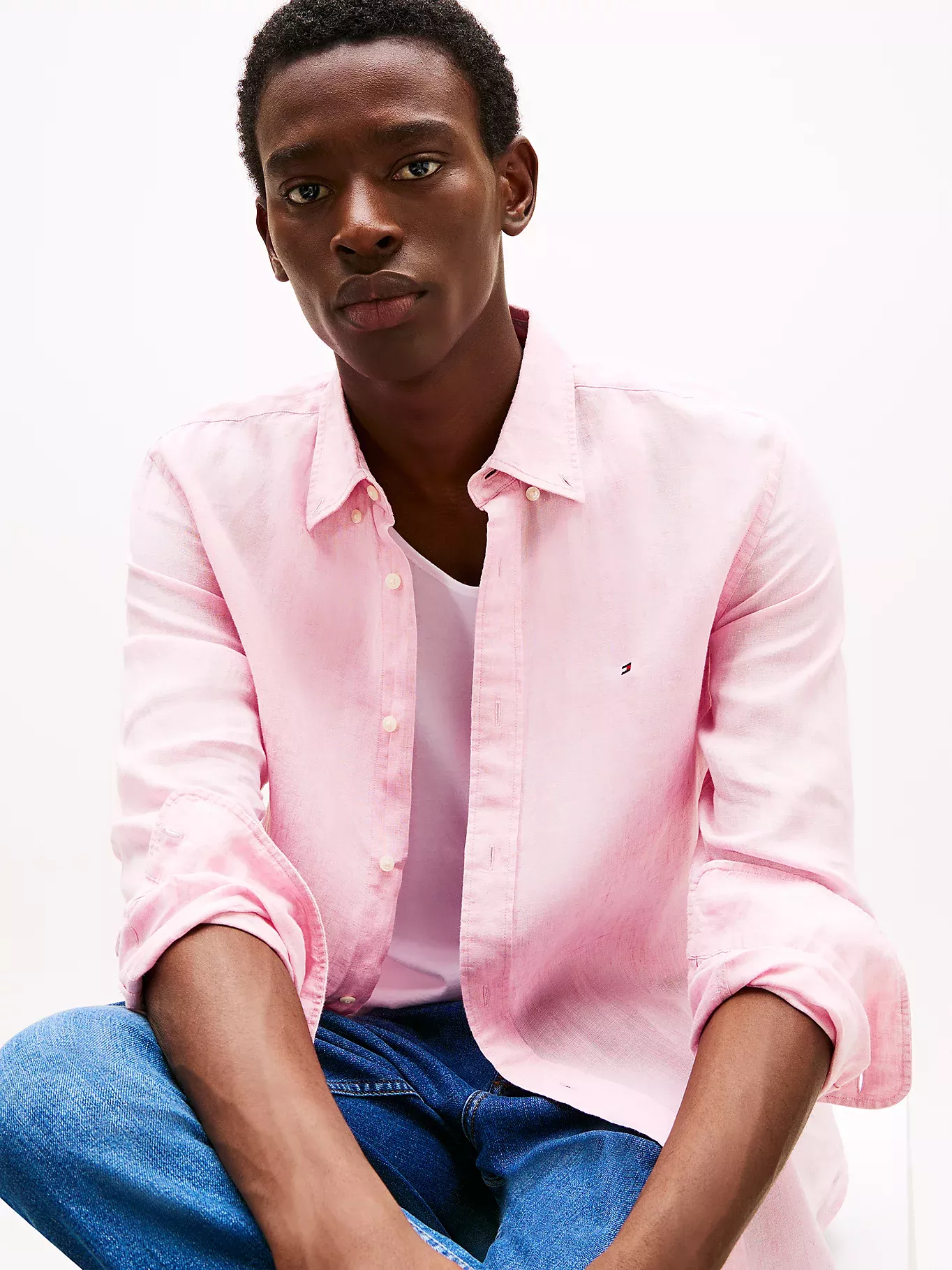 Chemise coupe standard en pur lin