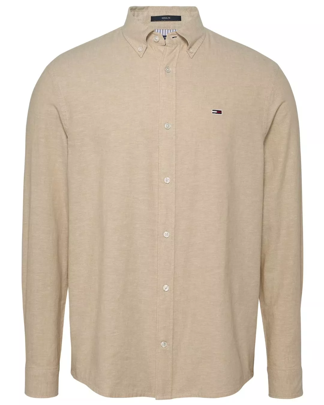 Chemise à manches longues en mélange de lin standard