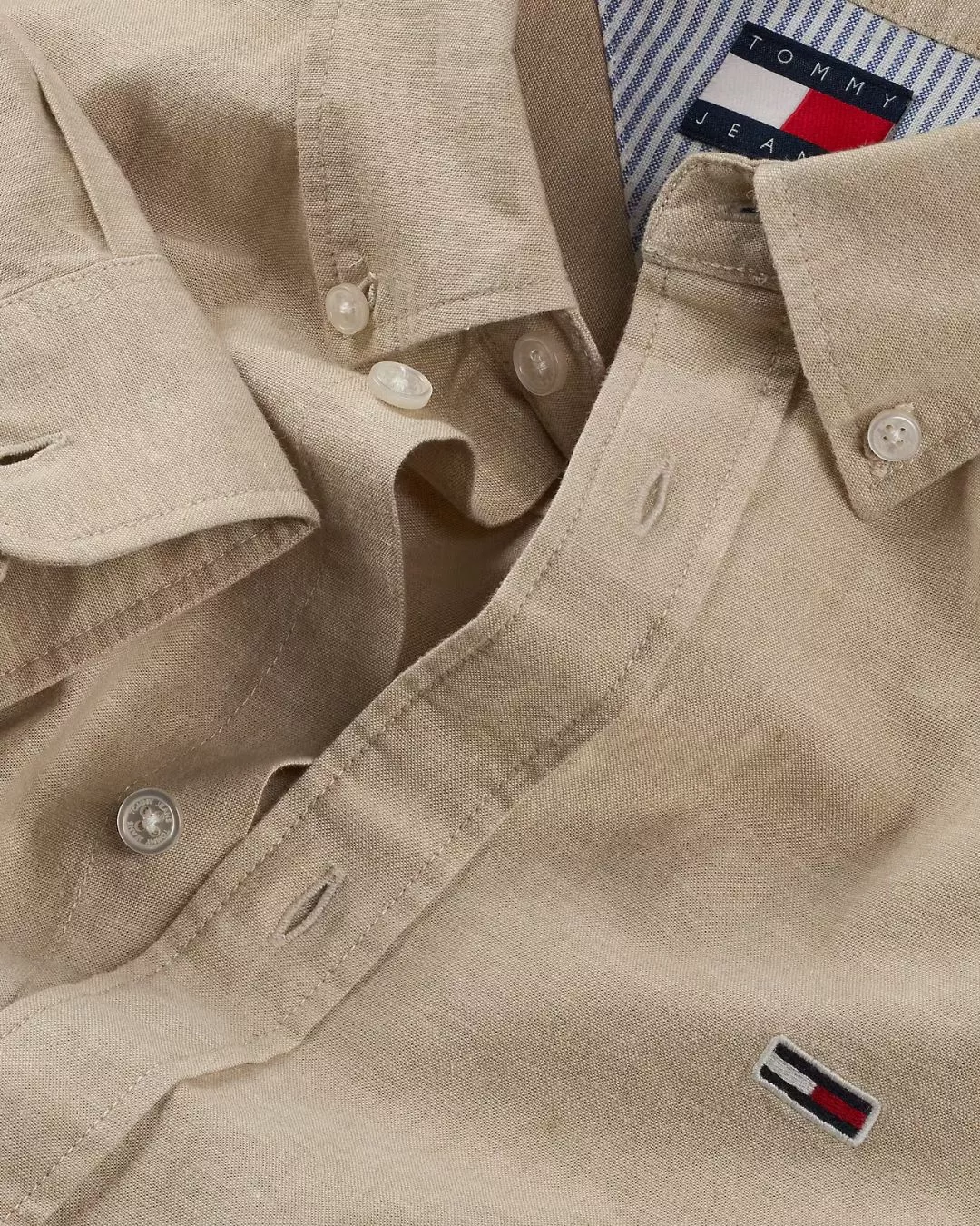Chemise à manches longues en mélange de lin standard