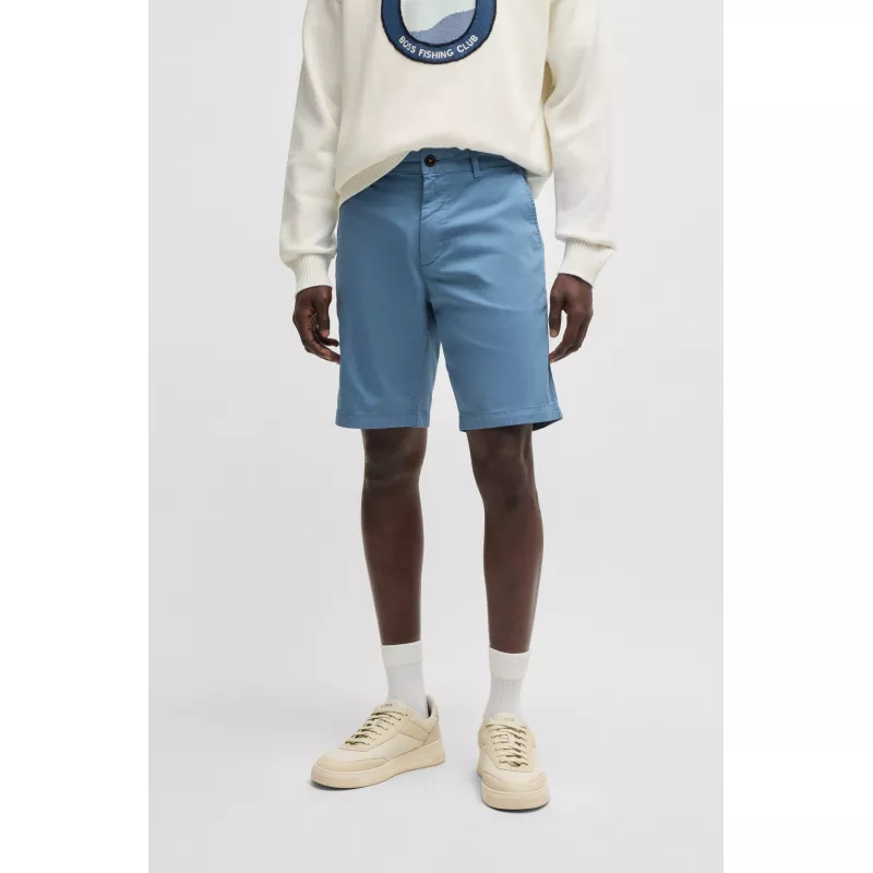 Short Slim en twill de coton stretch