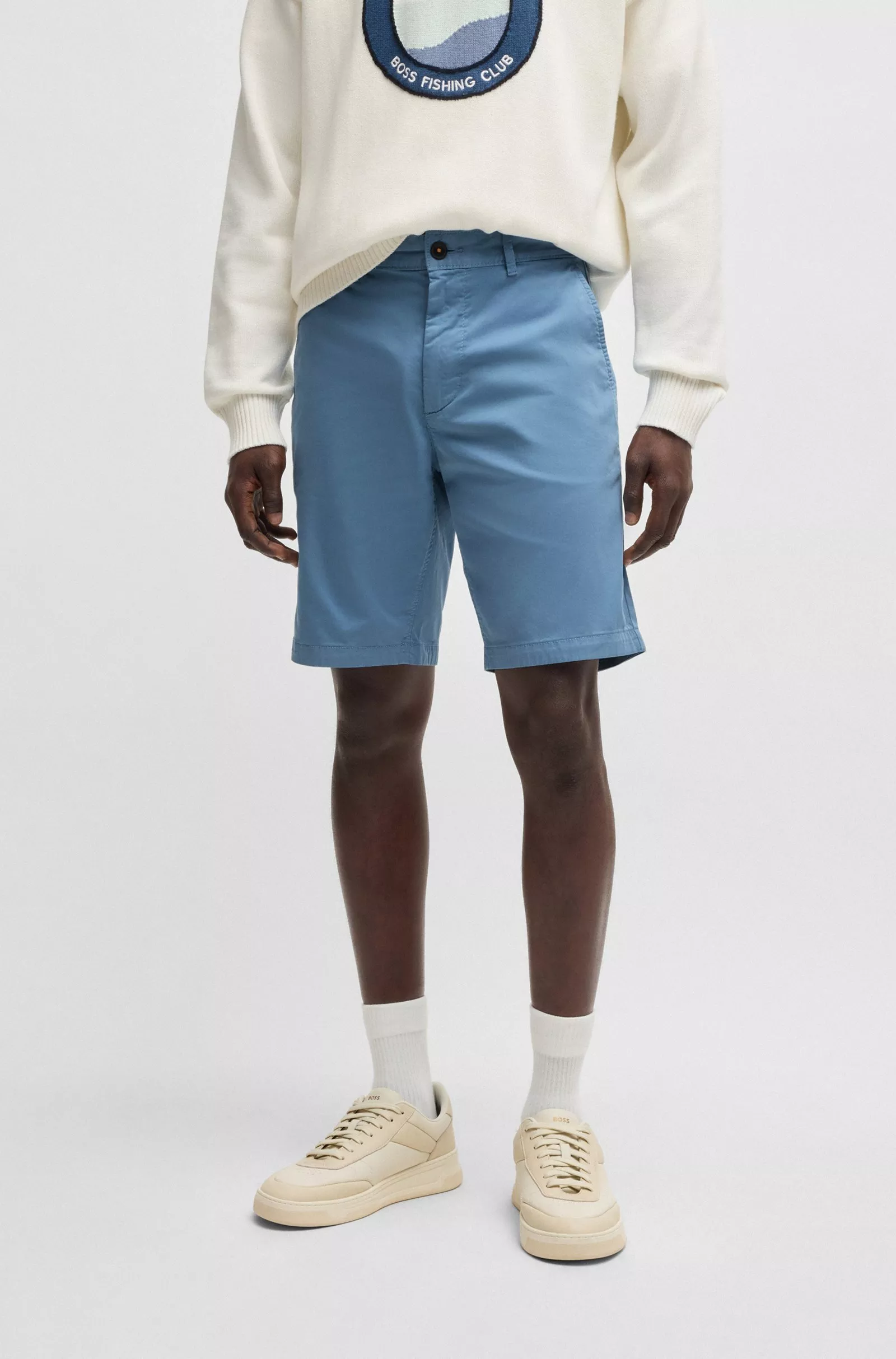 Short Slim en twill de coton stretch