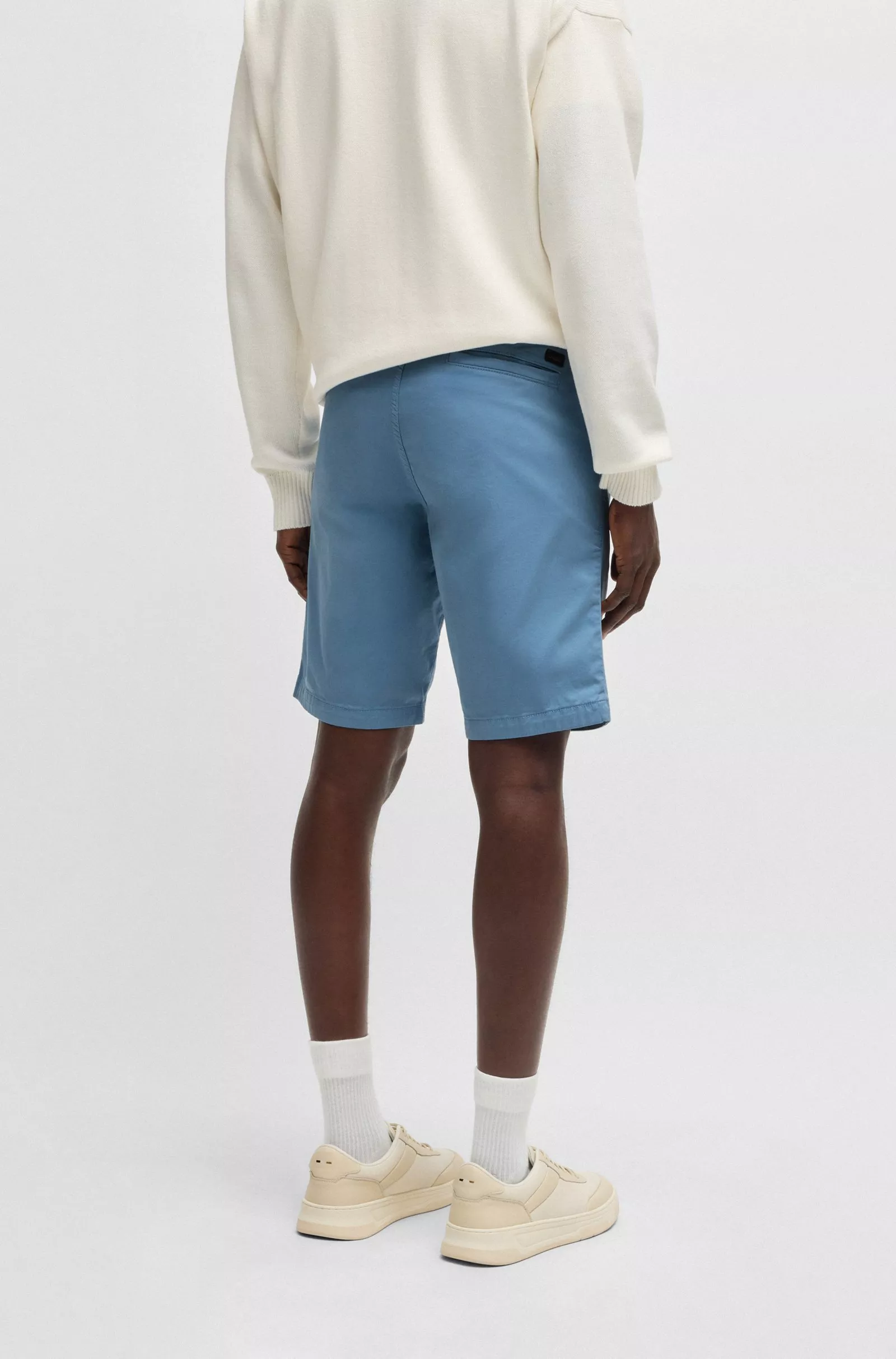 Short Slim en twill de coton stretch