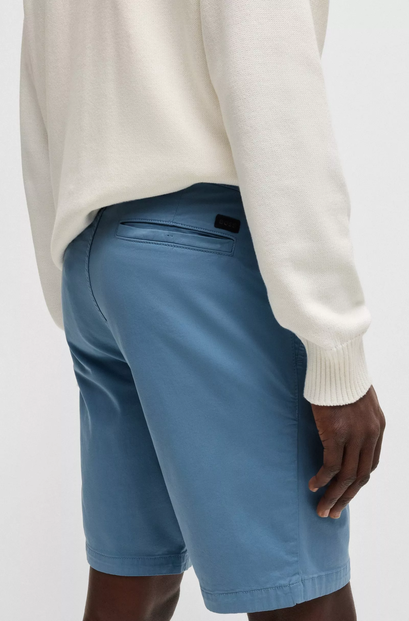 Short Slim en twill de coton stretch