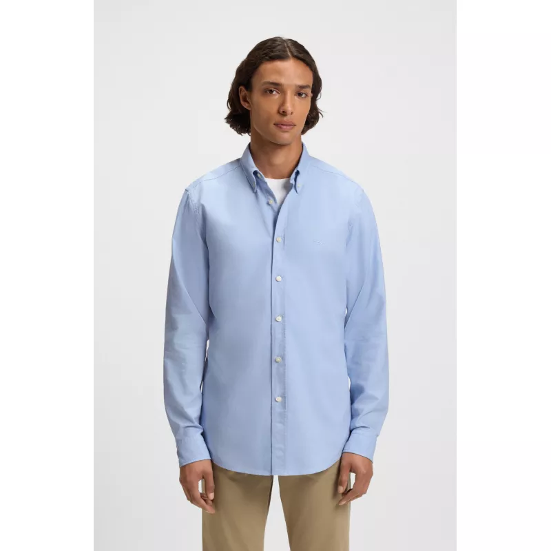 Chemise Regular en coton avec col à pointes boutonnées