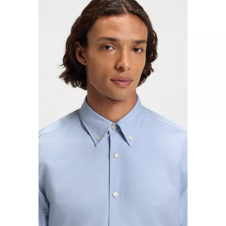 Chemise Regular en coton avec col à pointes boutonnées