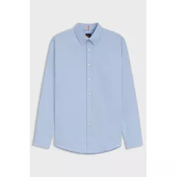 Chemise Regular en coton avec col à pointes boutonnées