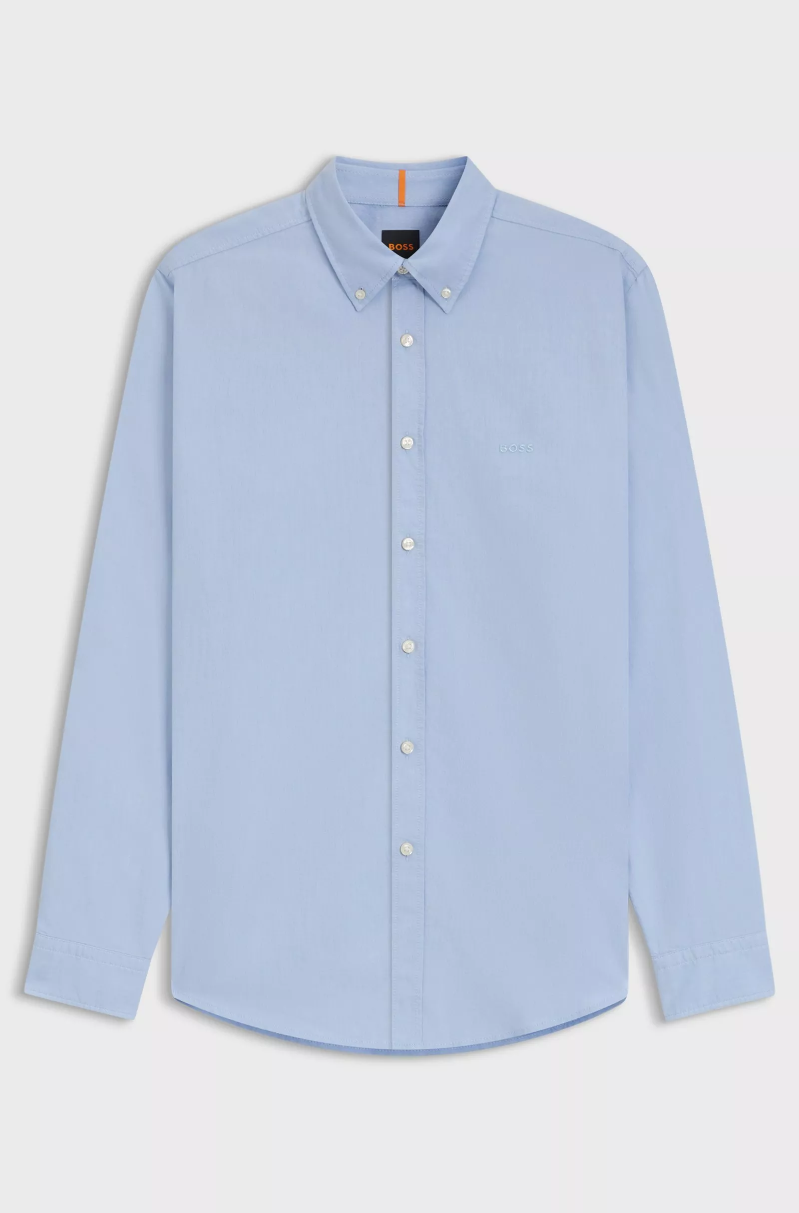 Chemise Regular en coton avec col à pointes boutonnées