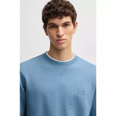 Sweat Regular en molleton de coton avec patch logoté