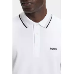 Polo Paddy en piqué de coton avec sous-col logoté