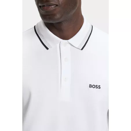 Polo Paddy en piqué de coton avec sous-col logoté